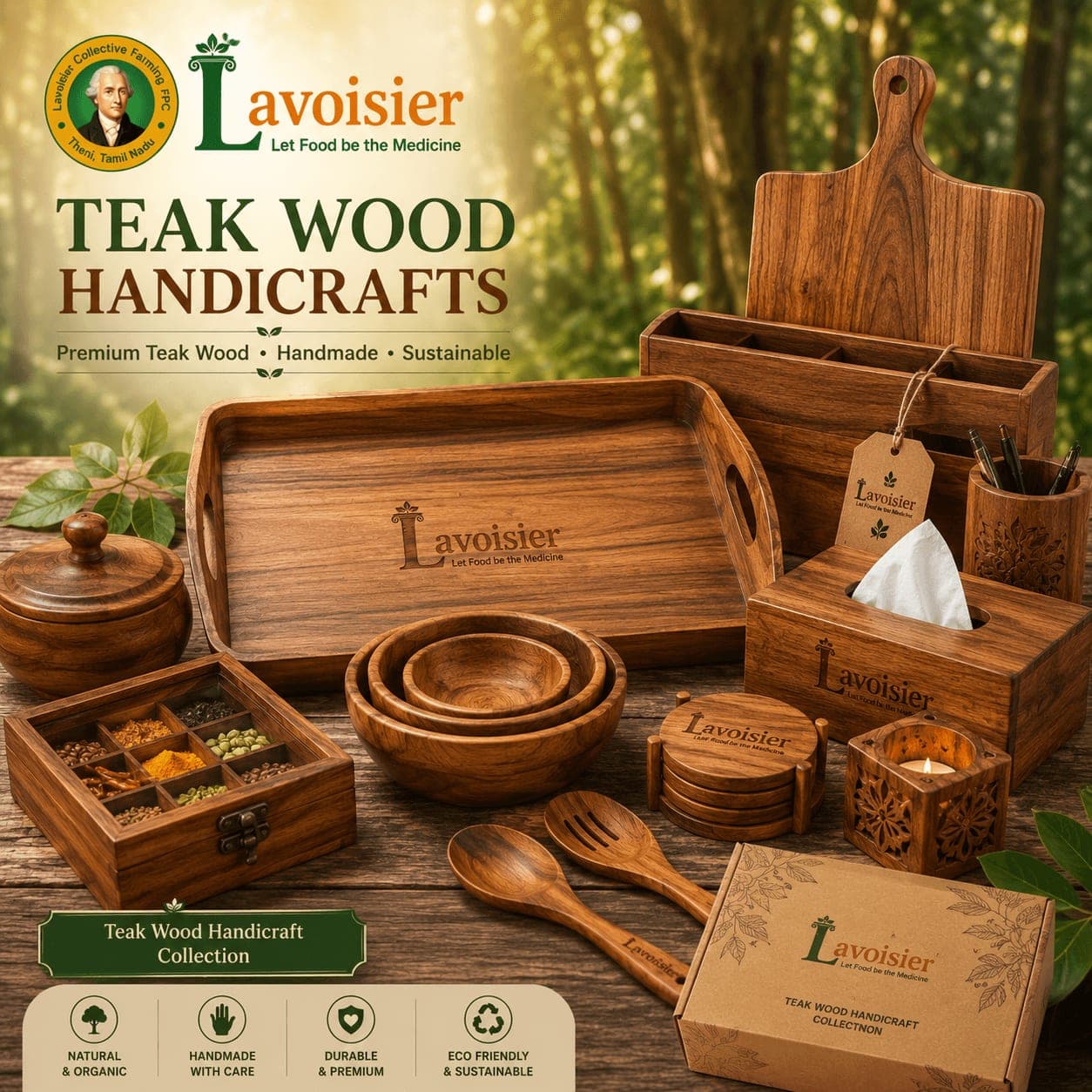 Teak Wood Handicraft Products