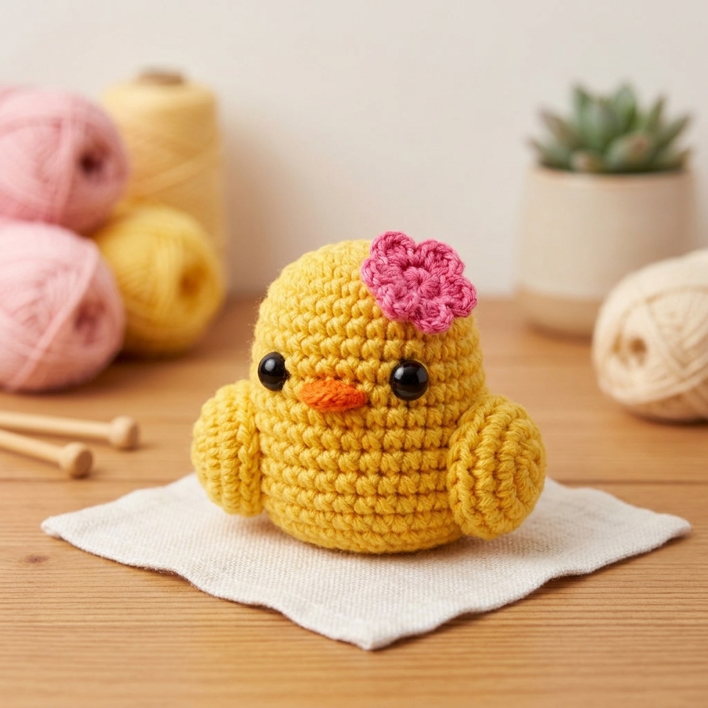 Signature Handcrafted Yellow Chick Plushie
