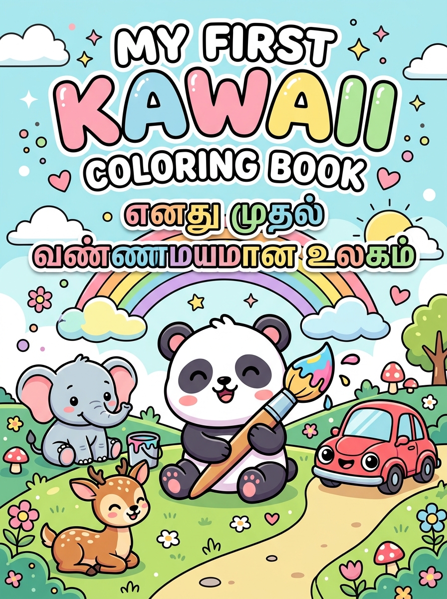 My First Kawaii Cute Characters Coloring